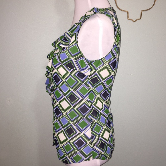 Banana Republic geometric print button down top - Picture 4 of 6